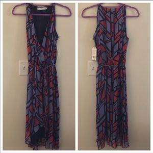 Robert Rodriguez silk geo high low dress size 6